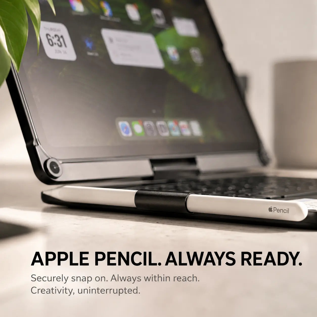 Protective iPad keyboard case with lightweight matte-finish design
