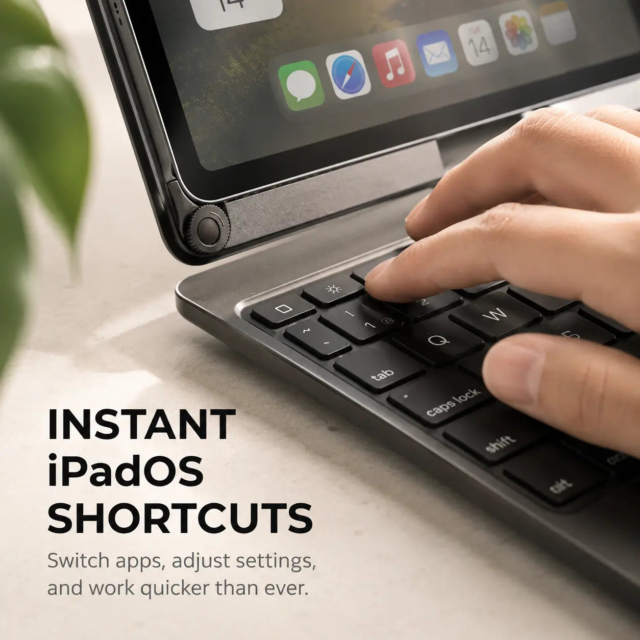 iPad keyboard case designed for typing, work, study and travel