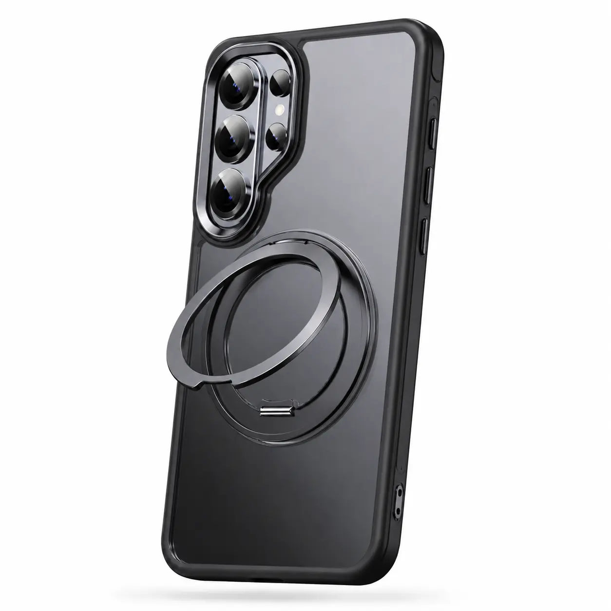 Phone kickstand case for hands-free viewing #color_Midnight Black