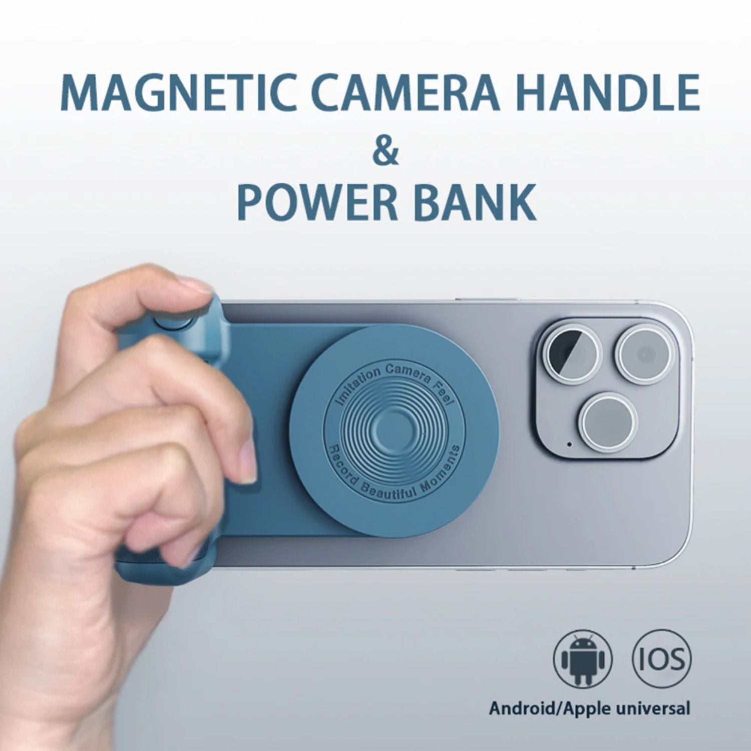 Magnetic Holder with Camera Snap & PowerBank