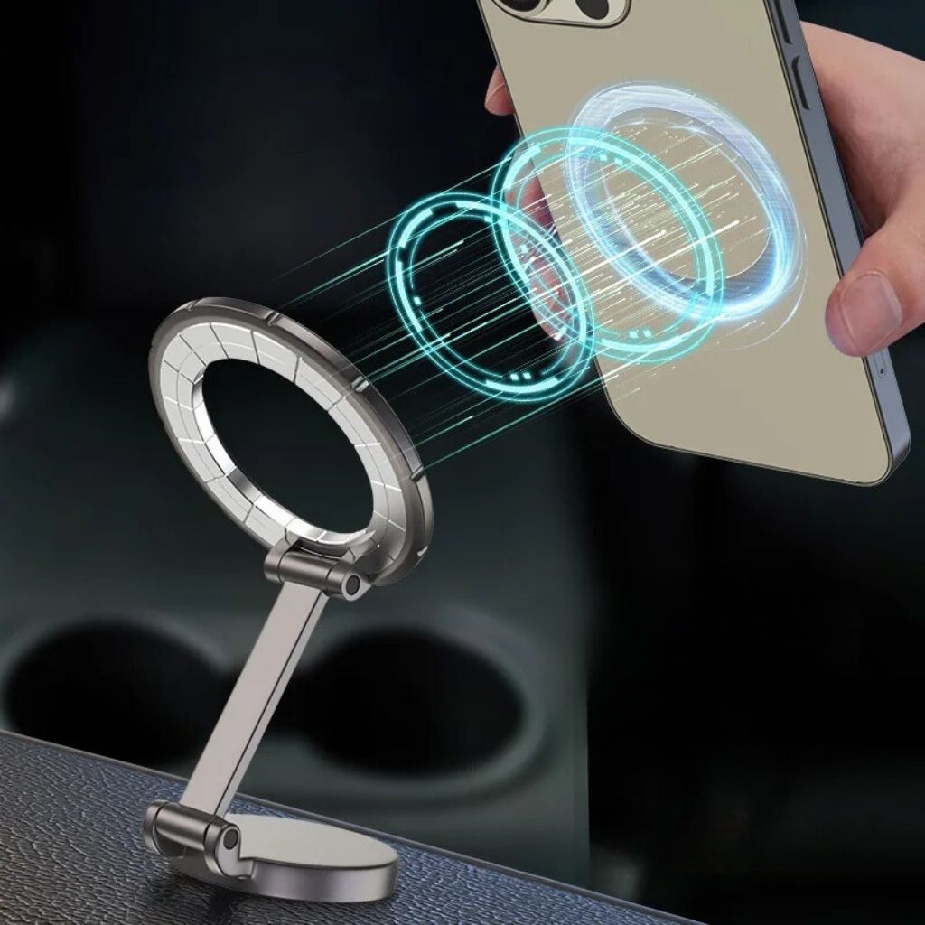 Magnetic Car Phone Holder with Rotation & Fold