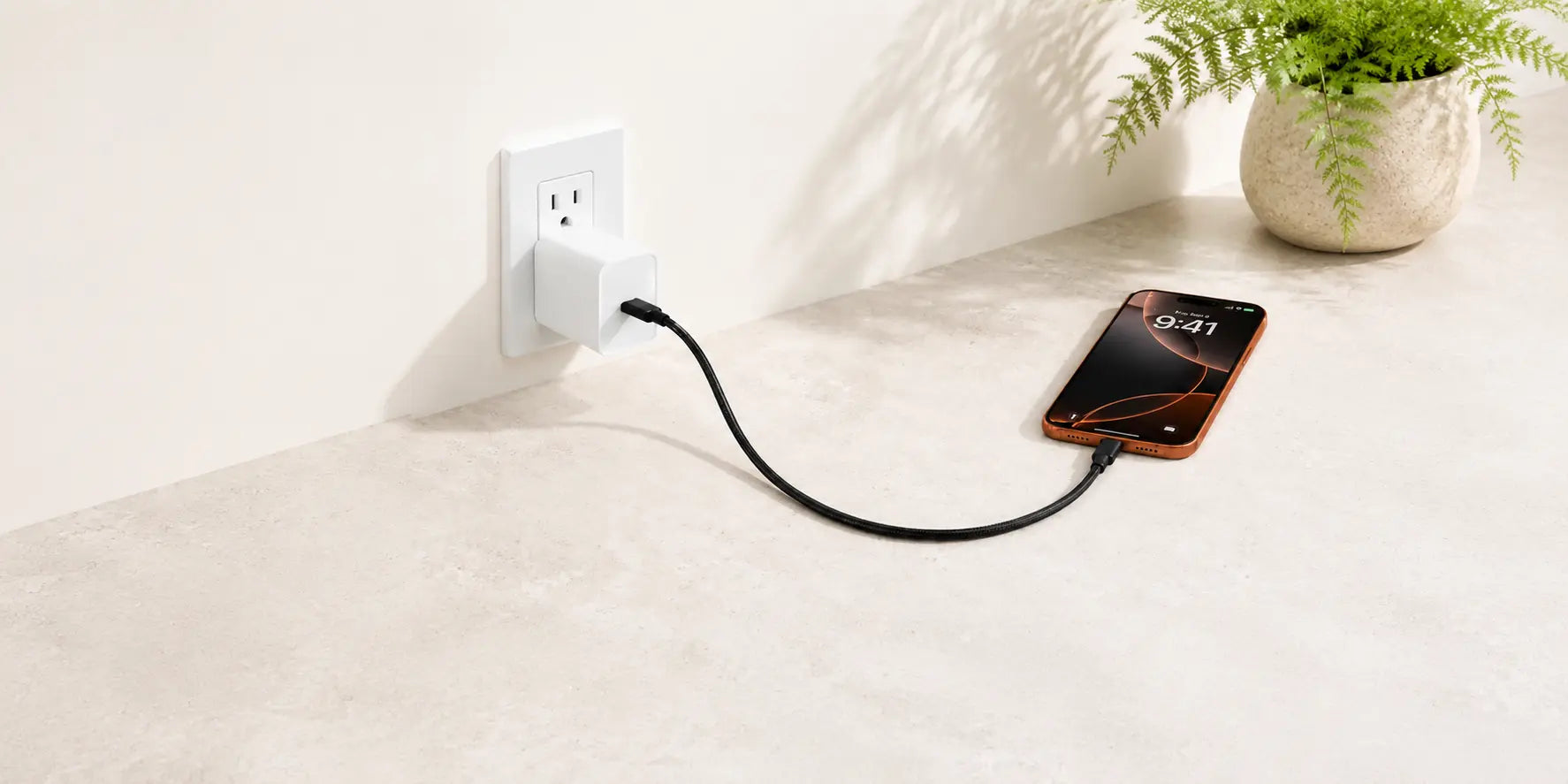 45W USB-C fast charger power adapter