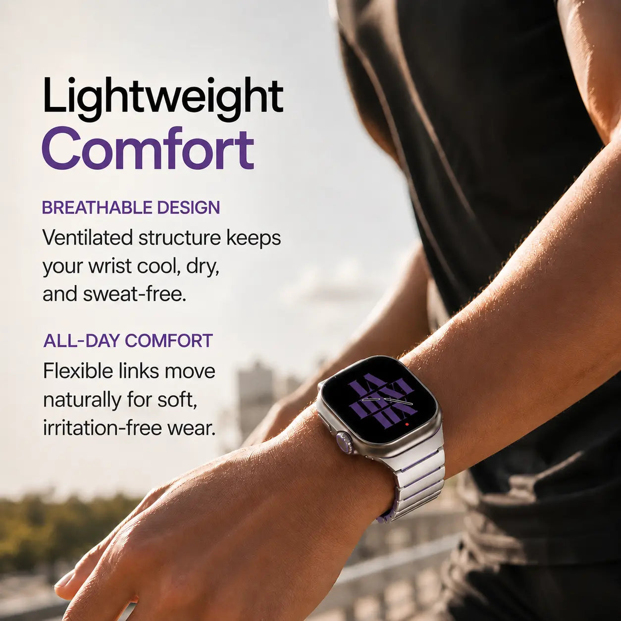 apple watch ultra active strap violet #color_Titanium Violet