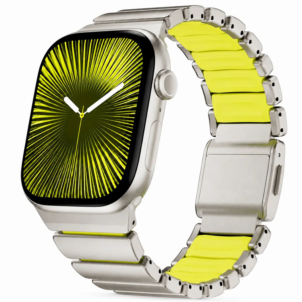 forest green apple watch titanium strap #color_Titanium Forest Green