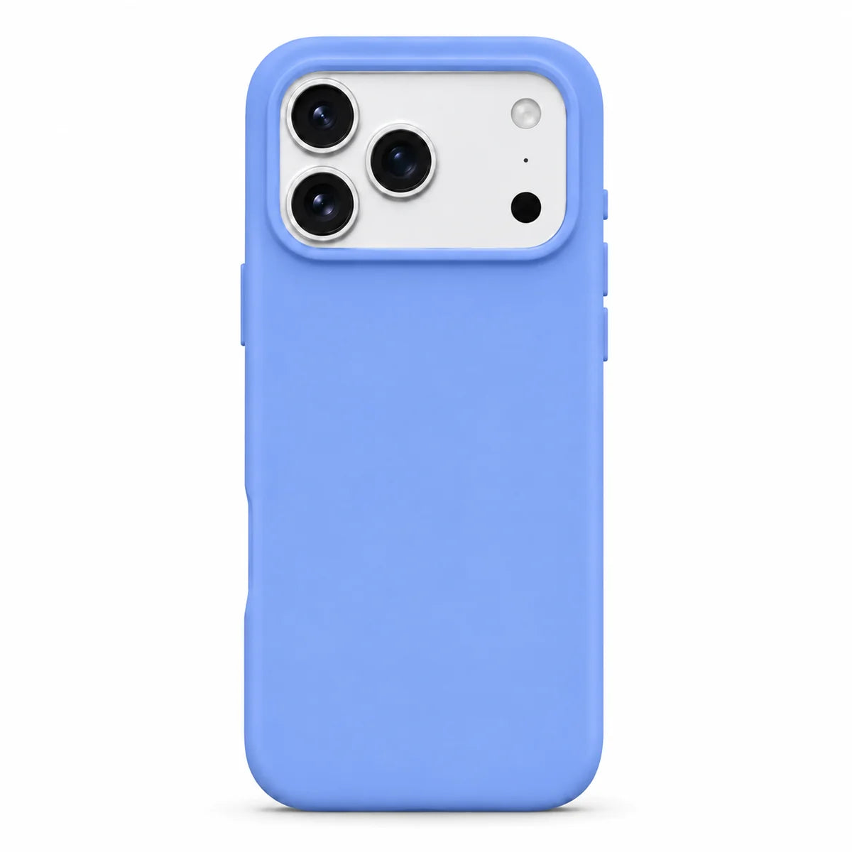 Cornflower Blue silicone phone case, rear view #color_Cornflower Blue