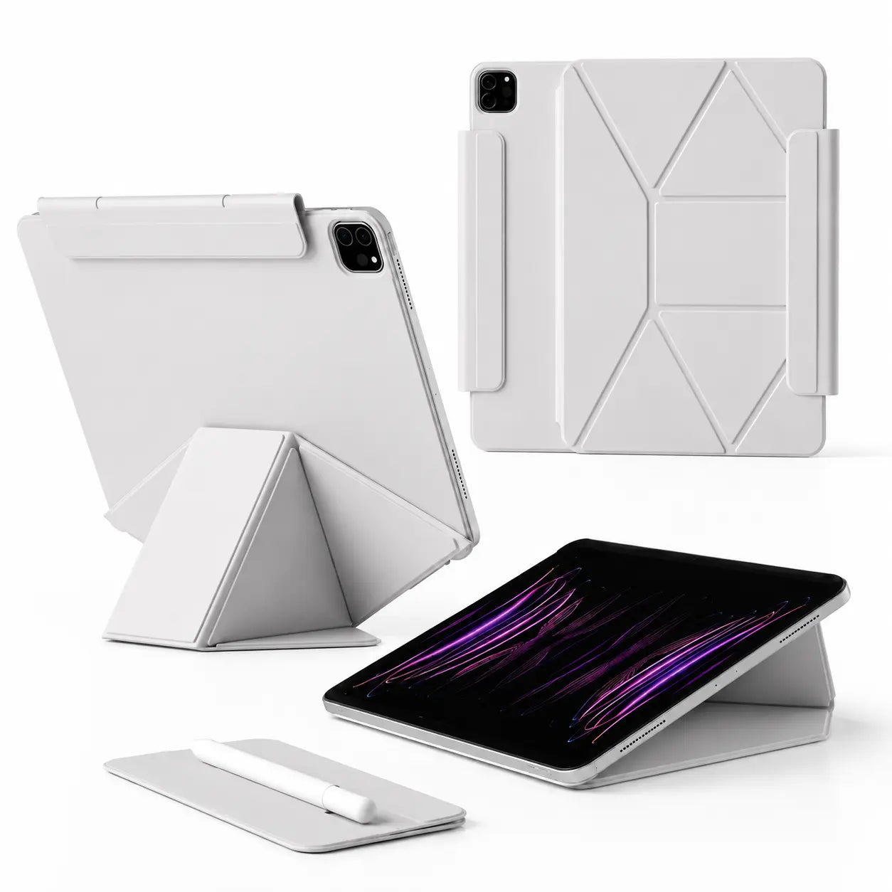 iPad case with detachable magnetic stand for flexible everyday use