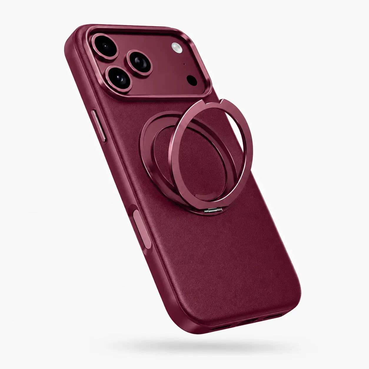 Leather MagSafe iPhone case with premium protective finish
