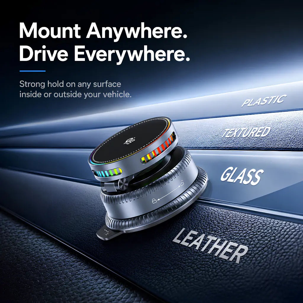Qi2 25W wireless car charger with strong magnetic phone hold