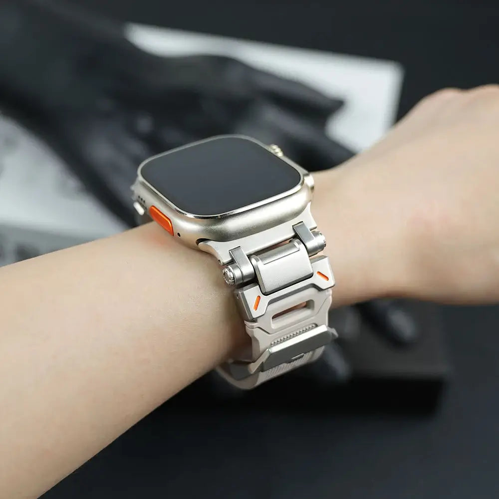 Silicone & Stainless Steel Band for Apple Watch