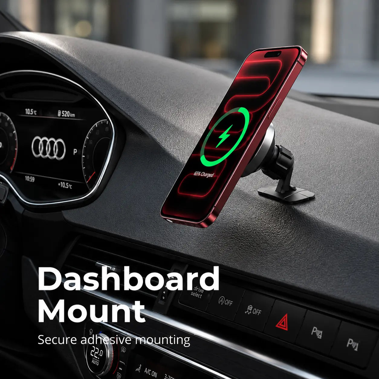 MagSafe car mount and wireless charger for hands-free driving